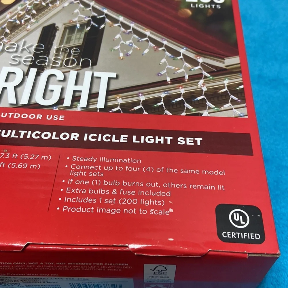 Multicolor Icicle Light Set - 200 ct.